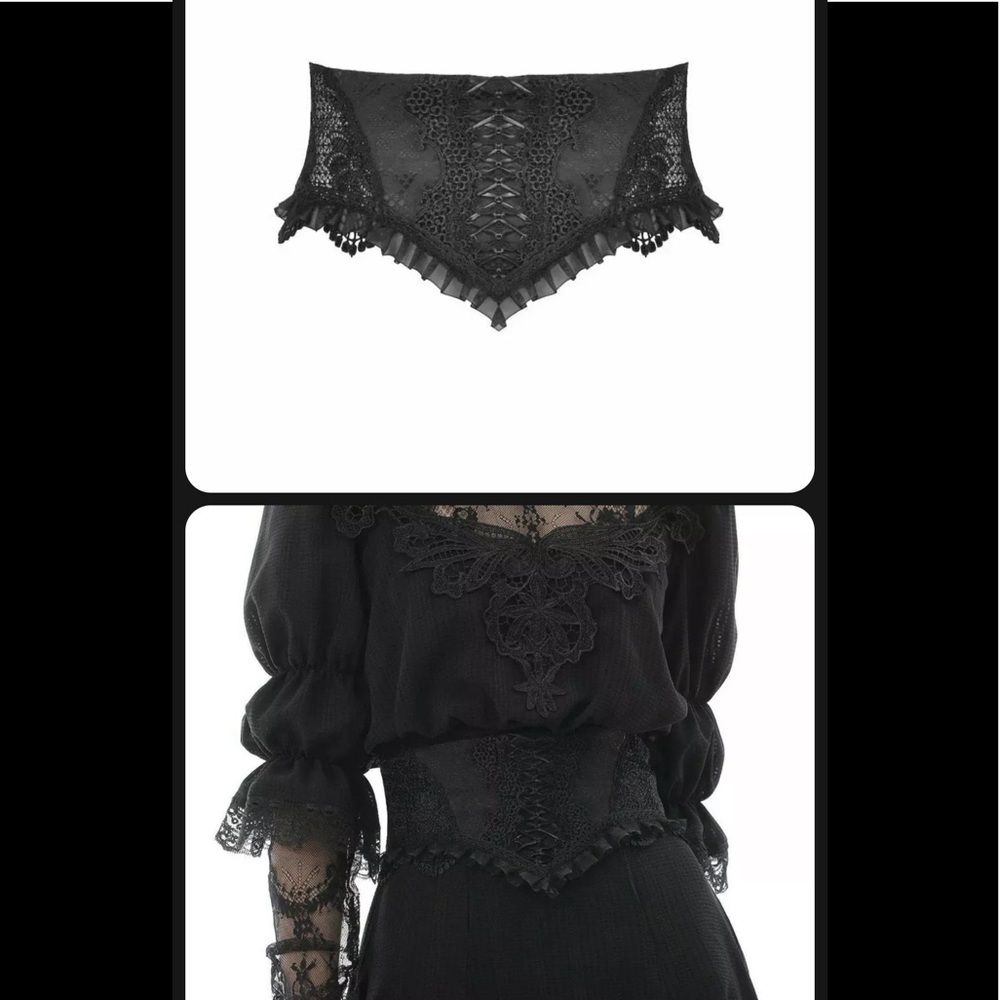dark in love lace corset belt